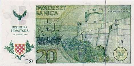20 banica naličje