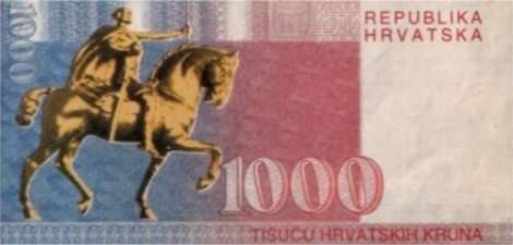 1000 kruna naličje