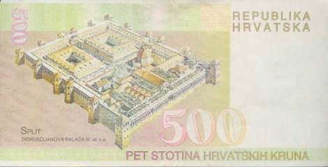 500 kruna naličje